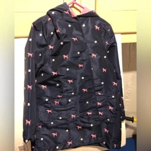 Gymboree navy blue and pink dog raincoat girls size 5-6 - Picture 1 of 4