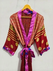 Regal House Robe Elegant Geometric Swirls Summer Gardenia Duster Robe, B-3813 - Picture 1 of 7