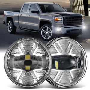 Pair Front Bumper LED Fog Lights For 2007-2014 GMC Sierra 1500 2500HD 3500HD - Picture 1 of 7