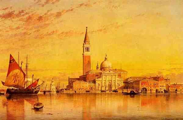 Letrero de metal Cooke Edward William San Giorgio Maggiore Venice A4 12x8 aluminio Foto 1 de 1