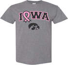 Pink Ribbon Iowa - Iowa Hawkeyes Medium Gray t-shirt