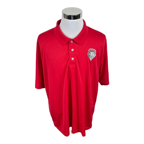 New Mexico Lobos NCAA Red Short Sleeve Polo Shirt Men's 2XL Cover