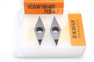 2 piezas VCGW160402 PCD30 VCGW 330.5 PCD30 para brocas de carburo de diamante inserto de aluminio - Imagen 1 de 2