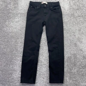 Levis 502 Jeans Youth Boys 18 Black Denim Regular Taper Stretch 29x29 - Picture 1 of 10