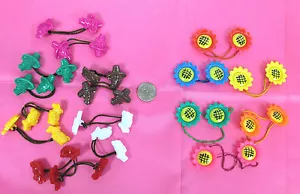 PICK 1- "SUNFLOWER" OR "LADY FACE" GIRL'S PONYTAIL HOLDER HAIR ACCESSORY ELASTI - Picture 1 of 3