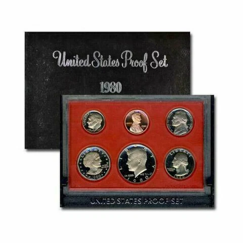 1980 ORIGINAL US MINT PROOF SET BOX & CARD GREAT BIRTH YEAR GIFTS! Cover
