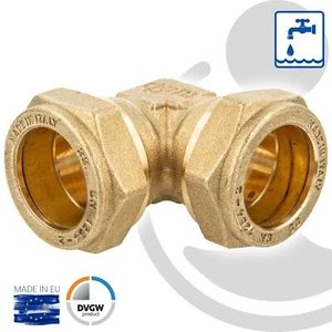 Conector de anillo de sujeción MS para tubo de cobre, ángulo de atornillado 90°, aprobado por DVGW - Imagen 1 de 82