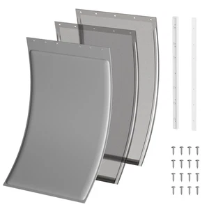 3-Flap Large Dog Door Replacement Insulated Flap with Clamp, Back Plate and S... - Picture 1 of 6