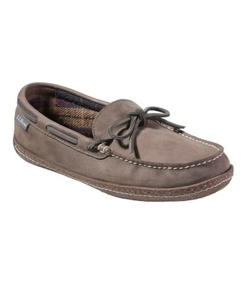 Zapatillas LLBEAN para hombre cosidas a mano, forradas de franela grafito MEDIANAS 🔥🔥🔥 Foto 1 de 4