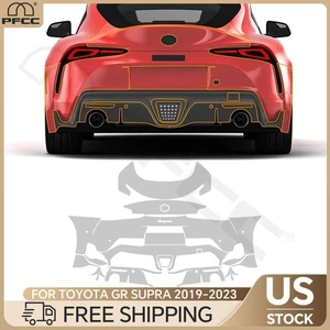 For Toyota GR Supra 2019-2023 Rear Bumper PPF Precut Paint Protection Film Clear - Picture 1 of 20