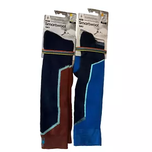 Smartwool Ski Socks Unisex Adult Size L Multicolor Over The Calf 2 Pair - Picture 1 of 12