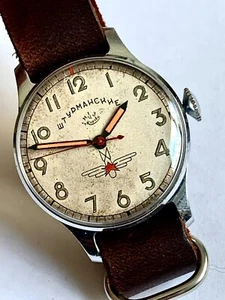 Original Early Sturmanskie Gagarin Soviet USSR Watch Type-1 15 Jewels 1Q-1953 St - Picture 1 of 18