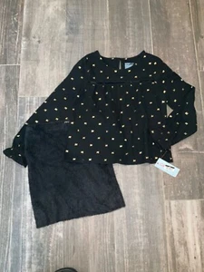 Girls Cat & Jack Art Class Black Long Sleeve Top & Skirt Set L 10-12 - Picture 1 of 3