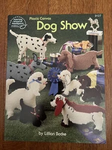 Dog Show Plastic Canvas Scottie Dachshund Poodle Basset Hound Puppies Dalmatian - Picture 1 of 2
