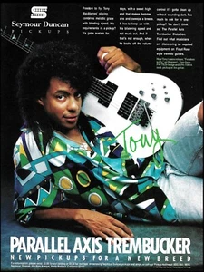 Tony MacAlpine 1992 Seymour Duncan Parallel Axis Trembucker guitar pickups ad 1A - Picture 1 of 3