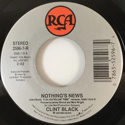 Clint Black - Nothing's News / Live And Learn 45 MINT 1990 - Image 1 of 4