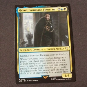 Grima, Saruman's Footman 57 Magic The Gathering Commander: El Señor de los Anillos Raro Casi Nuevo - Imagen 1 de 2
