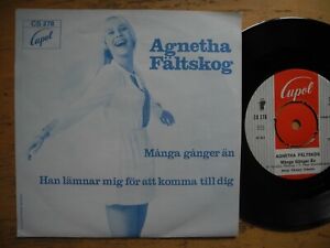 AGNETHA FÄLTSKOG Många gånger än / Han lämnar mig 45 7" Single 1971 Schweden Sehr guter Zustand+