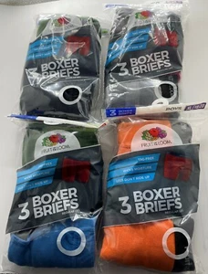 FRUIT OF THE LOOM BOXER BRIEFS BOYS  12 PK ASSORTED COLORS - Picture 1 of 1