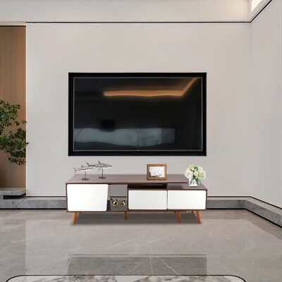 Mueble de almacenamiento con soporte de TV consola unidad lateral de entretenimiento 3 puertas muebles de MDF Foto 1 de 4