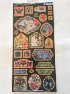 GRAPHIC 45 FLUTTER COLLECTION CHIPBOARD DIE CUTS - NEW IN SEALED PACKAGE - Picture 1 of 4