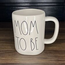 Rae Dunn "MOM TO BE" Oversized Mug By Magenta White With Black Lettering 16oz