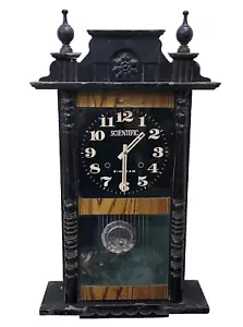 Antike Original WISSENSCHAFTLICH Sammlerstück Holz Vintage seltene Pendel Wanduhr. - Bild 1 von 9