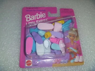 Barbie Poseable Shoes "Little Extras" For Flat Foot NIP Mattel #87036-97 NOS - Image 1 of 4