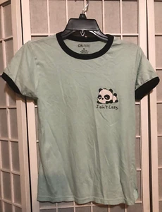 ON FIRE Girls   T-shirt "I AIN'T LAZY Tee Panda Print Size SIZE MEDIUM - Picture 1 of 6