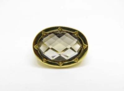 Citrino ovalado ahumado 20,00 ct. Oro amarillo macizo 18ct. Anillo Reino Unido Talla P- EE. UU.: 8 Foto 1 de 3
