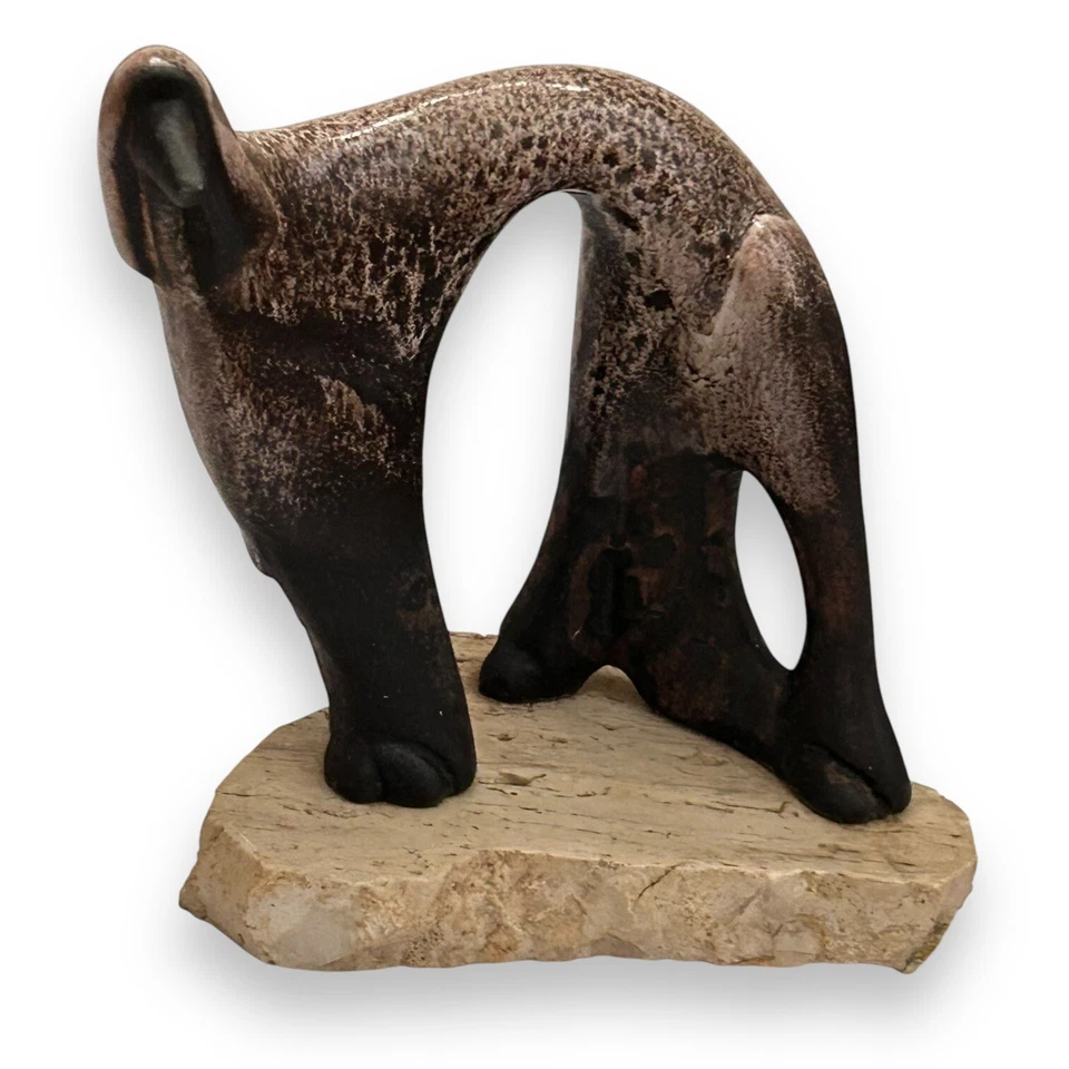 Maigon DAGA Afghan Hound Statue Signed Studio Pottery Art Sculpture VTG 70s Dog - Image 1 of 4