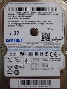 500 GB Samsung HN-M500MBB / 2011.12 / PCB: M8_REV.03 #37 #39 #40 - Imagen 1 de 3