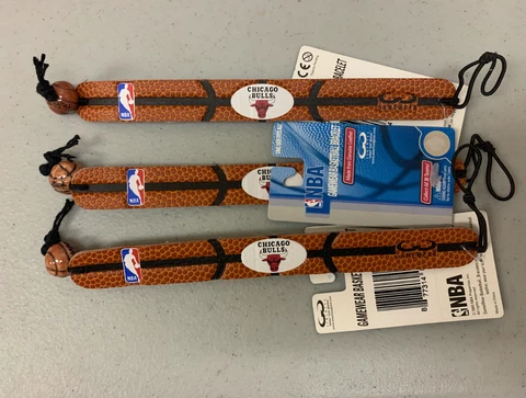 (3x) Chicago Bulls Genuine Basketball Decorative Leather Gamewear Bracelet NBA Cover