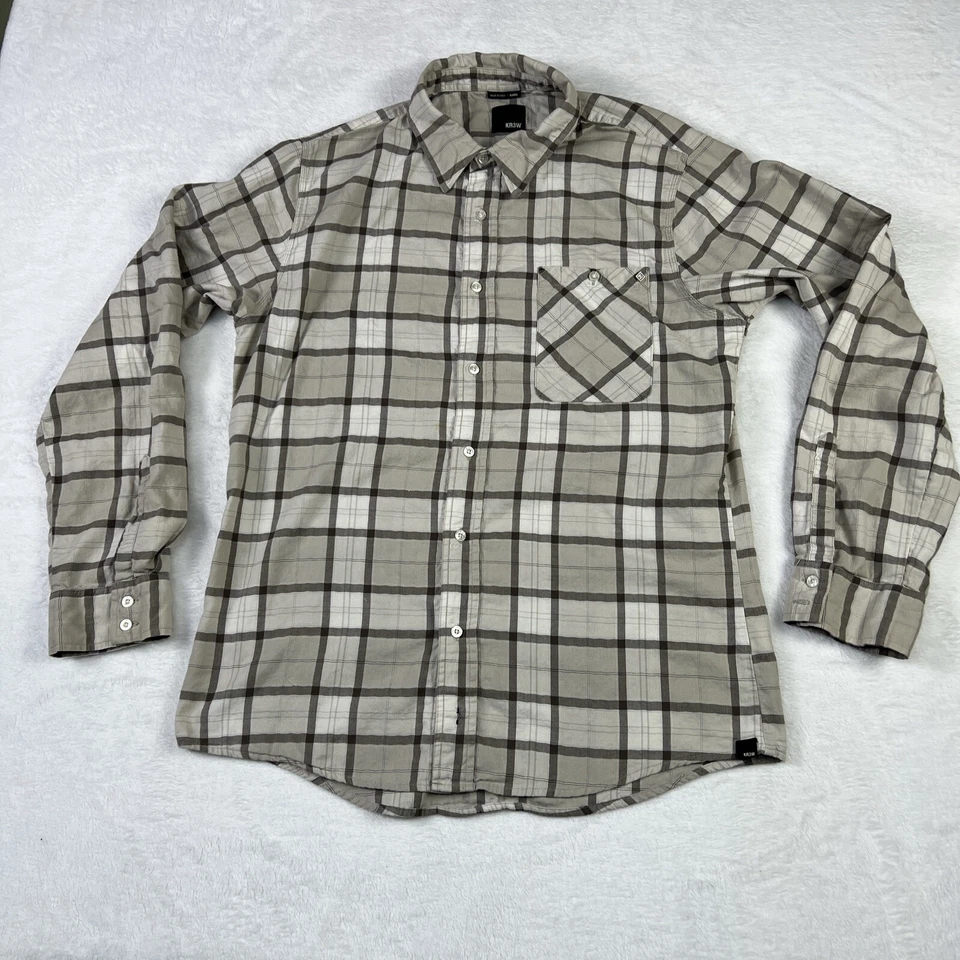 Kr3w Duluth Para Hombres Talla XL Franela a Cuadros L/S Camisa Abotonada Pecho “K” Prendedor Foto 1 de 4