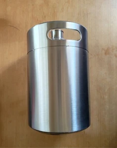 Bierfass Edelstahl KEG 5l, Deckel und Sicherheitsventil, Transportschaden - Bild 1 von 5