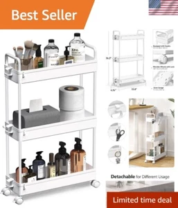 Compact Slide Out Mobile Shelving Unit - Easy Assembly for Multi-Purpose Use - Picture 1 of 9