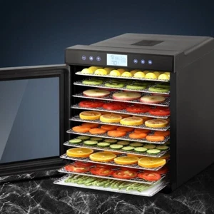 Devanti Food Dehydrator Stainless Steel Fruit Dehydrators Jerky Dryer 10 Trays - Picture 1 of 7