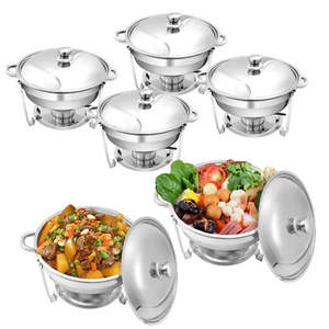 2/4/6/8 Pack Stainless Steel Chafing Dish, 5QT Food Warmer for Event - Picture 1 of 11