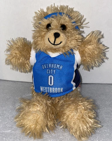 10” OKLAHOMA CITY WESTBROOK STUFFED PLUSH TOY BEAR #0 JERSEY HEADBAND NBA Cover