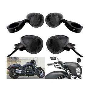 4x 41mm Black motorcycle LED turn signal light indicator Harley dyna glide - Bild 1 von 4
