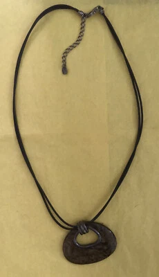 Вышедшее из обращения SILPADA серебро бронзит камень подвеска кожаное ожерелье ~ уникальный! - Изображение 1 из 3