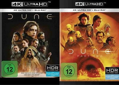 Dune + Part Two - Teil 1+2 / 4K Ultra HD + Blu-ray # UHD+BLU-RAY-NEU