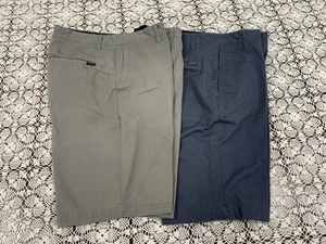 Volcom Mens 10" Chino Short Size 32 (Measures 33x10) 2 Pair Lot - Picture 1 of 21