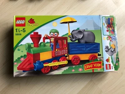 Lego duplo 5606 Schiebezug Zirkus mit Clown und kleinem Elefant (gebraucht +OVP) - Bild 1 von 3