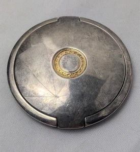 Vintage Silver Plated Double Mirror Compact French Style Makeup Purse - Picture 1 of 3