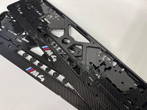 2x Carbon BMW M4 Kennzeicheneinfassung Halter Rahmen - Bild 1 von 9