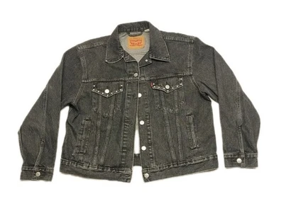 Chaqueta Levi's Denim Truckers vintage para mujer talla XL negra Foto 1 de 4