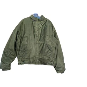 VTG 60s Vietnam A-1 Extreme Cold Weather Navy Deck Jacket Green L 42-44 USN READ - Picture 1 of 24