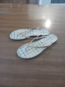 Coach Flip flop Shoe Sandal Size 10b Stripes - Picture 1 of 20