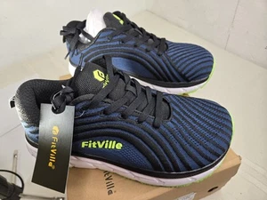 Zapatillas Fitville Extra Anchas Arco Talón Soporte Flujo Núcleo Correr Zapato 9.5 - Imagen 1 de 14